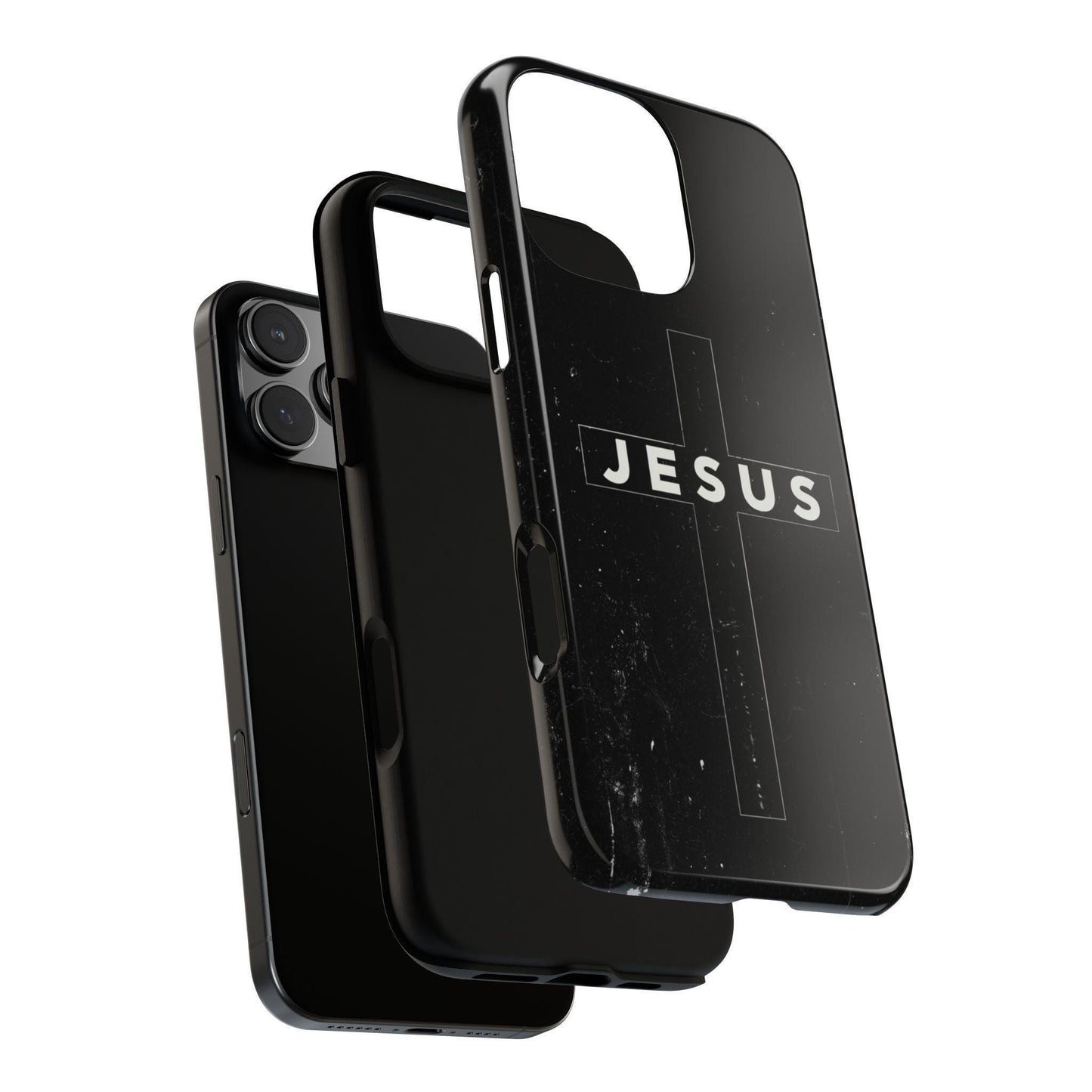 Jesus Cross Minimalist Black