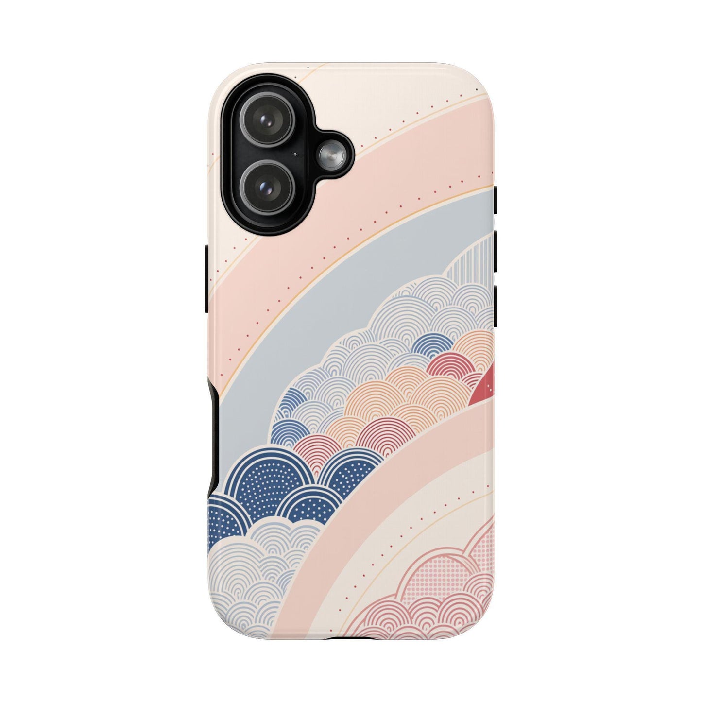 Retro Abstract Pastel Blue Pink