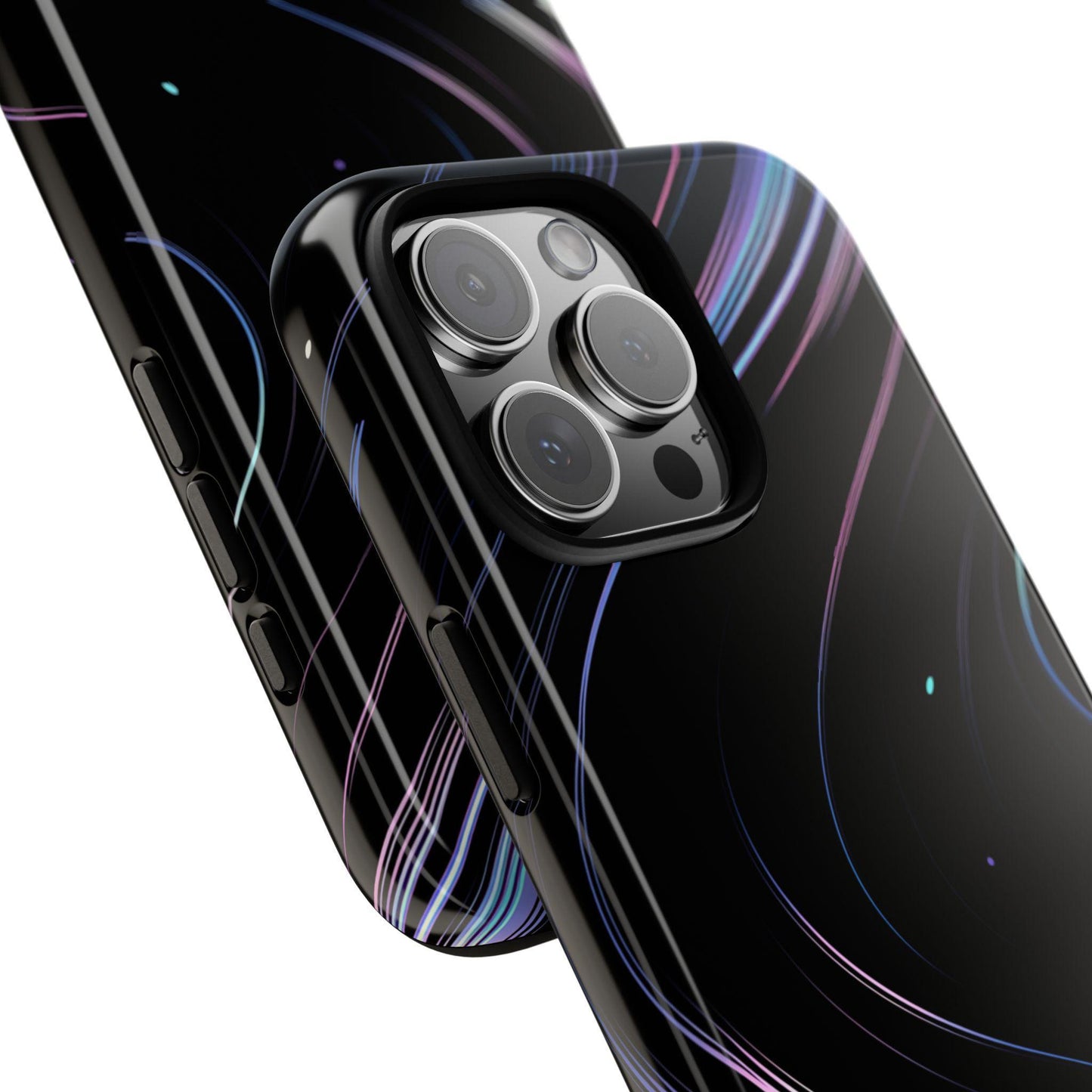 Sleek Iridescent Wave Black