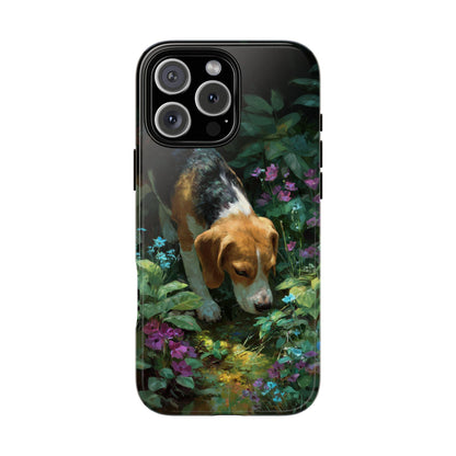Beagle Dog Flower Garden