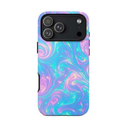 Candy Swirl Teal Pink Iridescent
