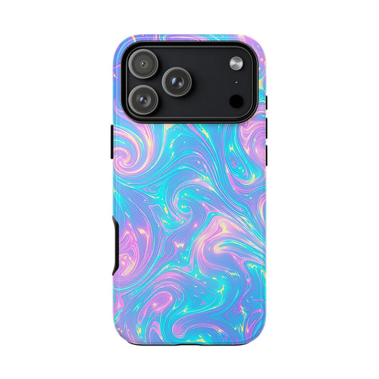 Candy Swirl Teal Pink Iridescent