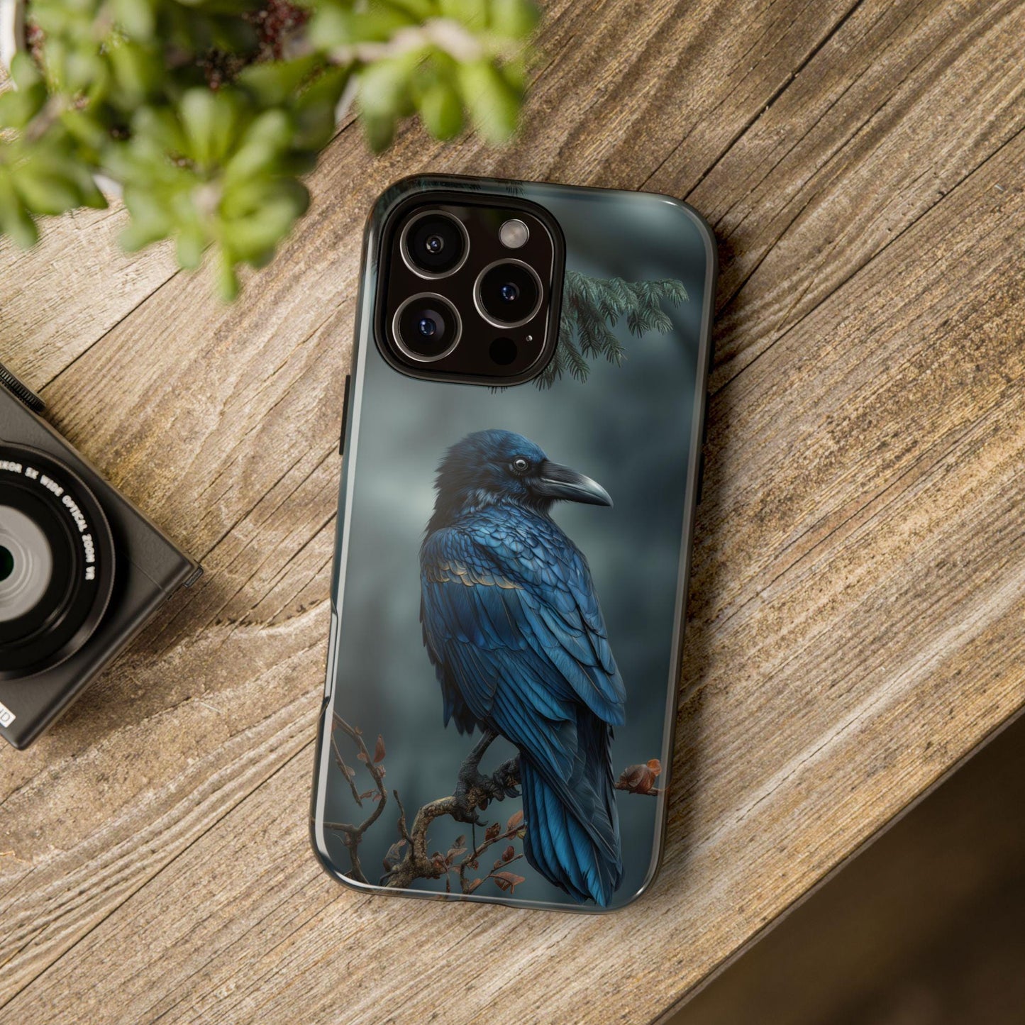 Raven Blue Black Feathers Bird