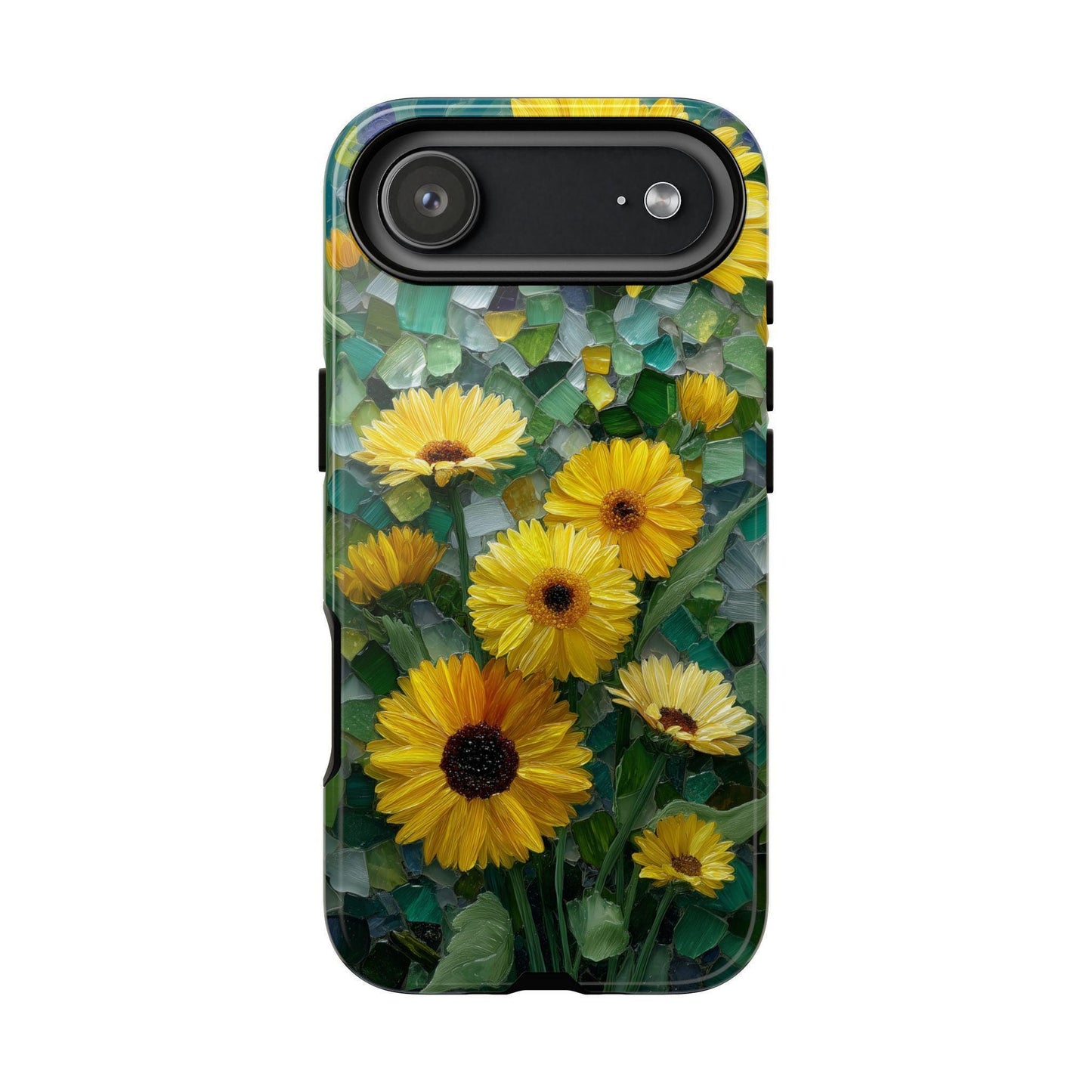 Vibrant Sunflowers Stained Glass