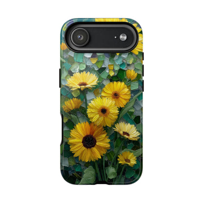 Vibrant Sunflowers Stained Glass