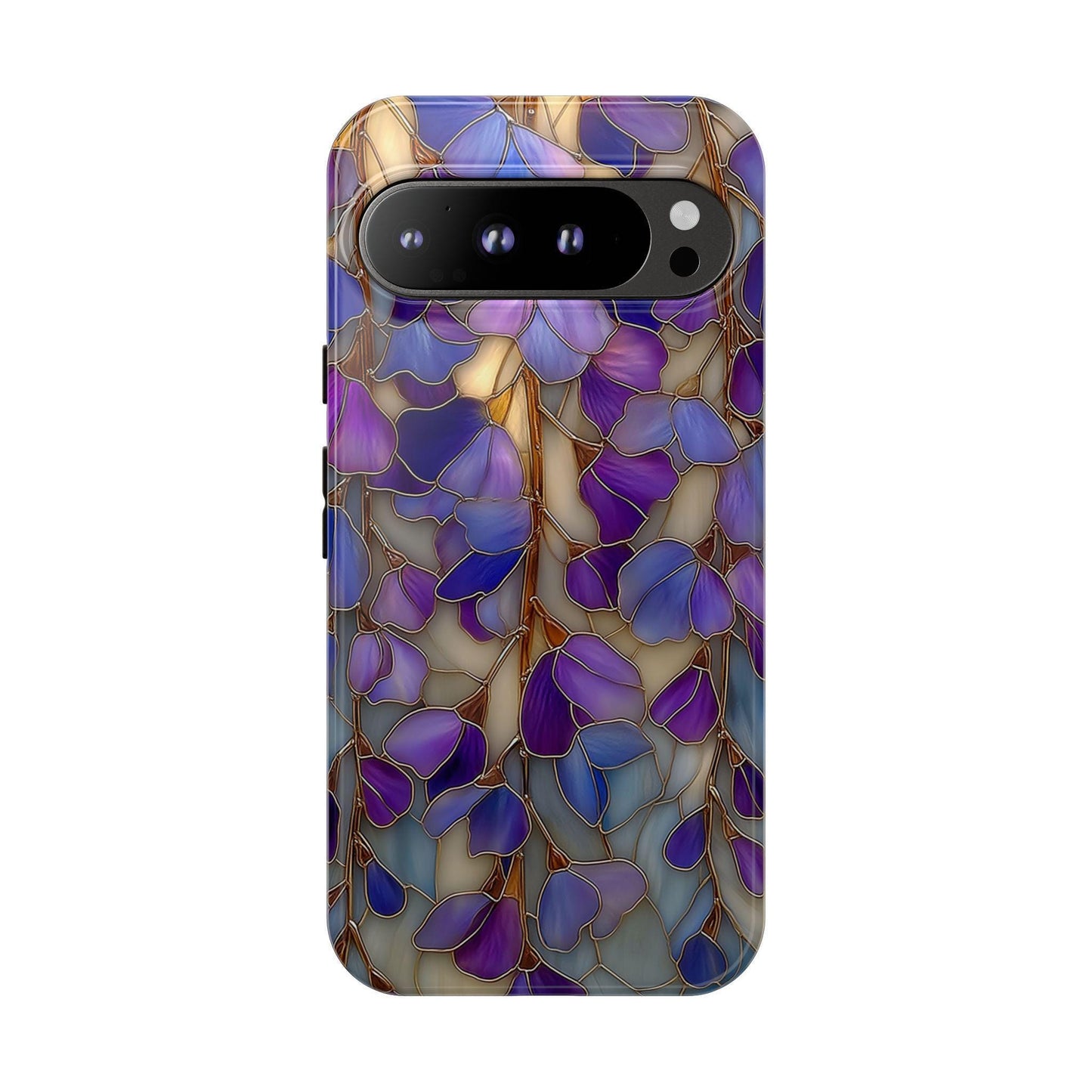 Lavender Floral Petals Stained Glass
