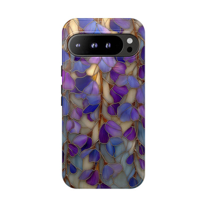 Lavender Floral Petals Stained Glass