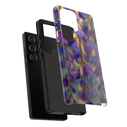 Lavender Floral Petals Stained Glass