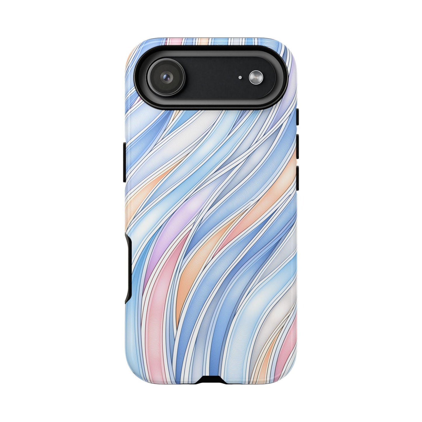 Gradient Wavy Ribbons Abstract Curves