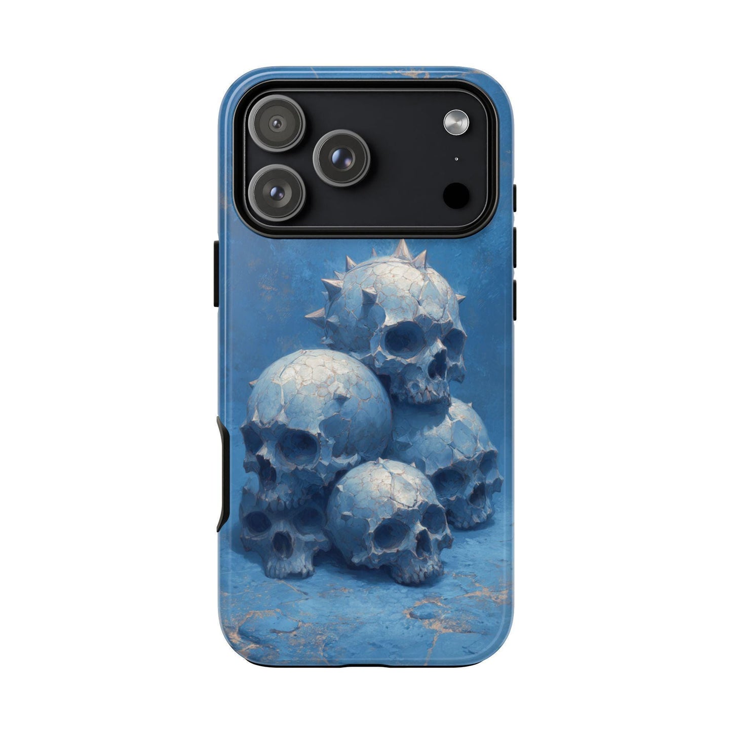 Skull Blue Spikey Gothic