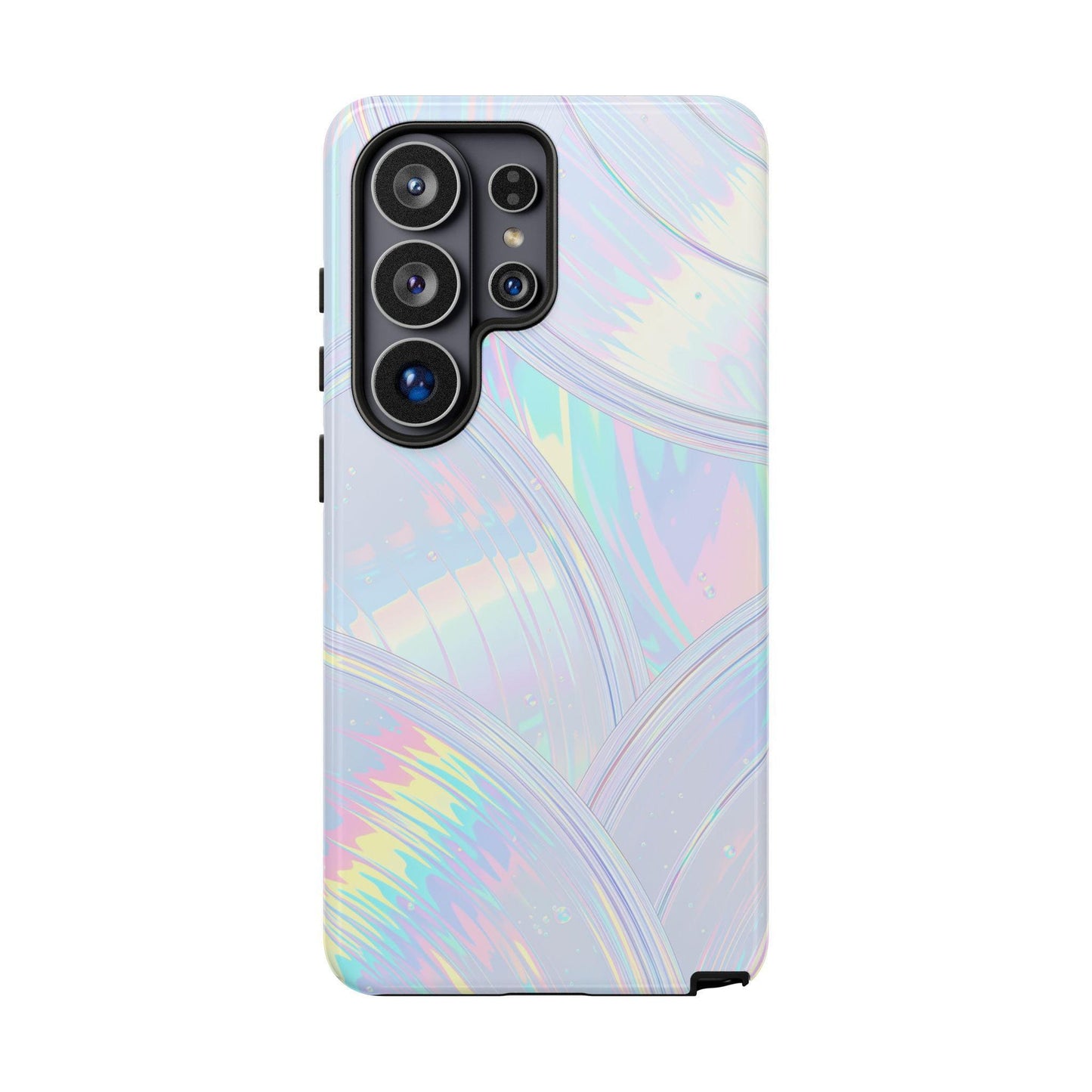 Pastel Curves Iridescent Discs