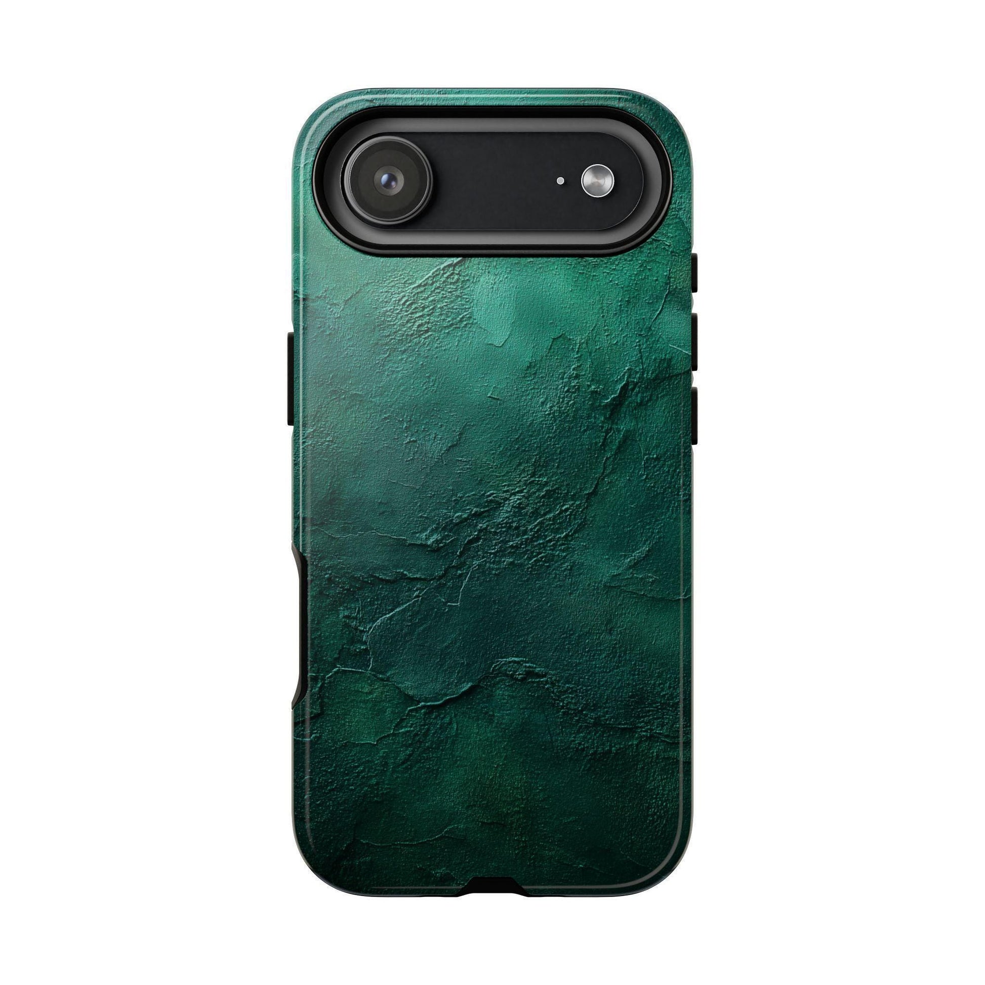 two different phone cases, one glossy and one matte, with a picture of a cloudy sky on them.