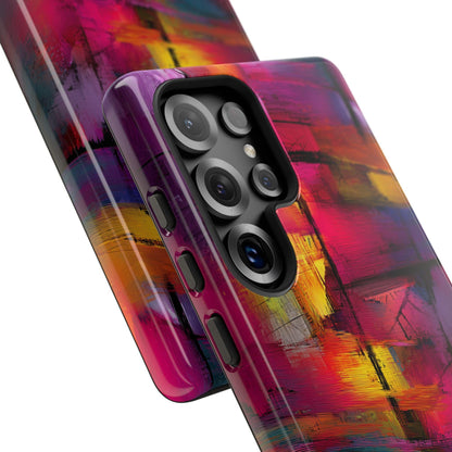 Chaotic Love Abstract Magenta Paint Art