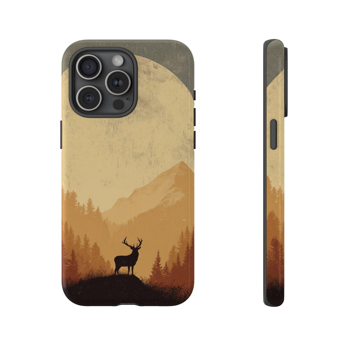Stag Deer Silhouette Rustic Wilderness