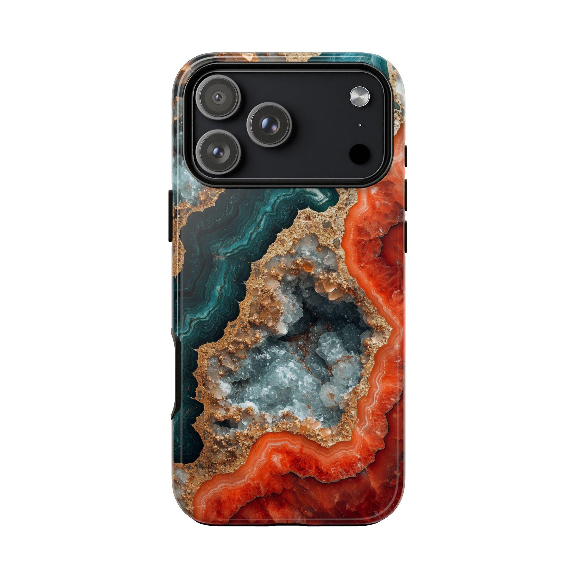 a cell phone case with a colorful design on it