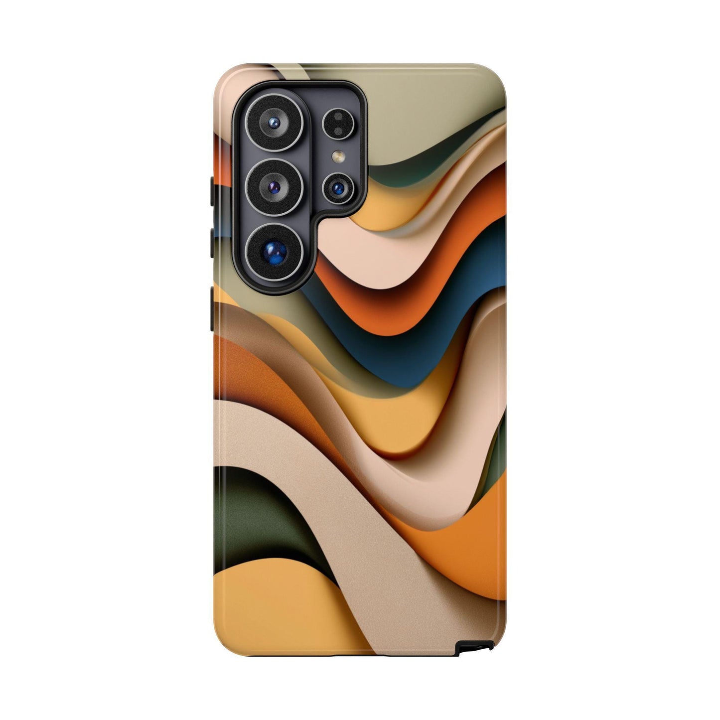 Earth Tones Layer Waves Pattern