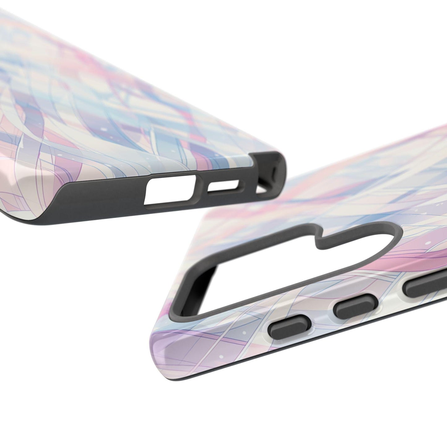 Pastel Waves Purple Pink Abstract