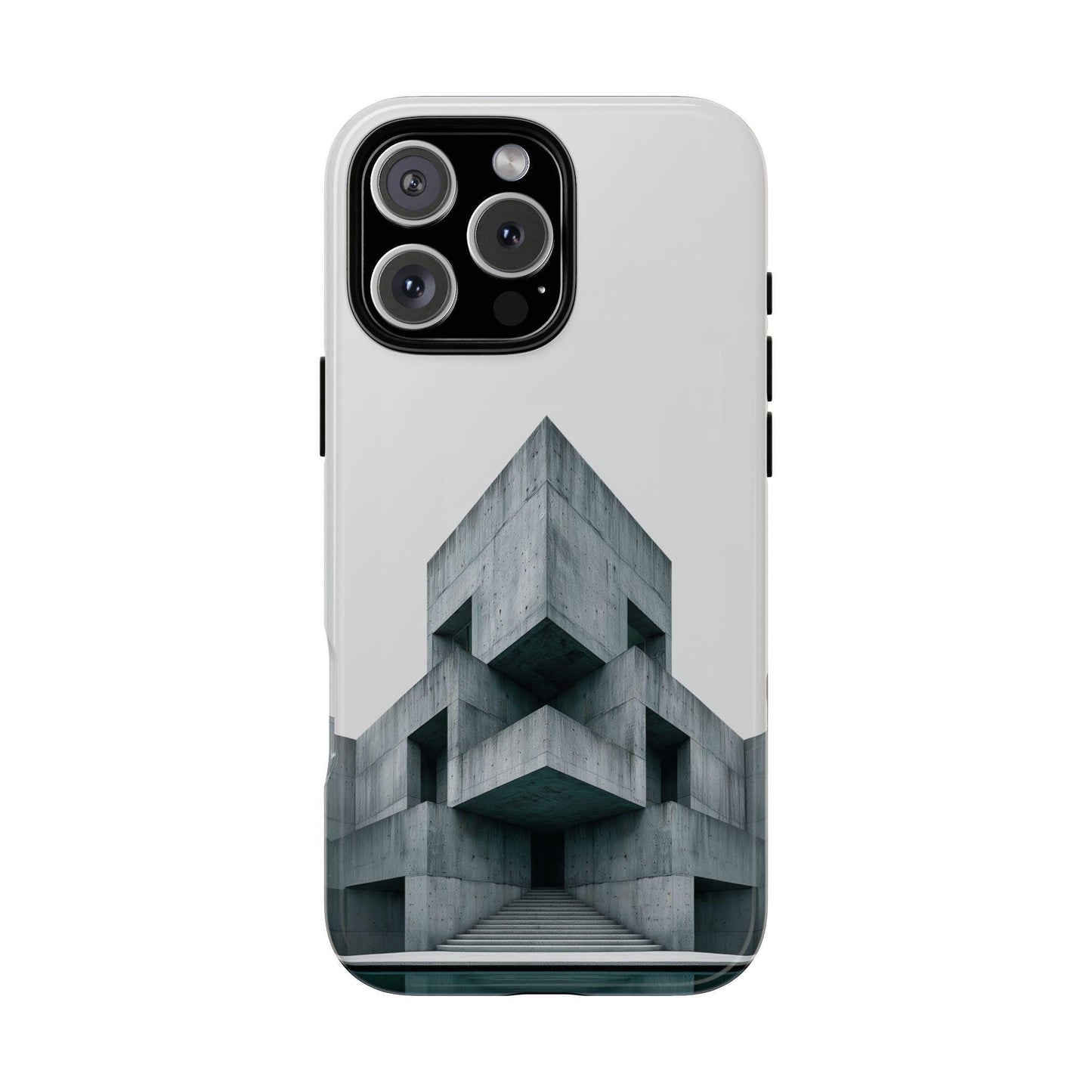 Brutalist Block Architecture Building