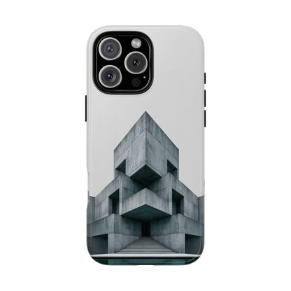 Brutalist Block Architecture Building