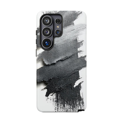 Charcoal Brush Strokes Gray Cascade