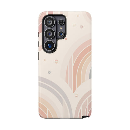 Retro Arcs Pastel Beige Coral