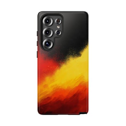 Yellow Orange Gradient Black Paint
