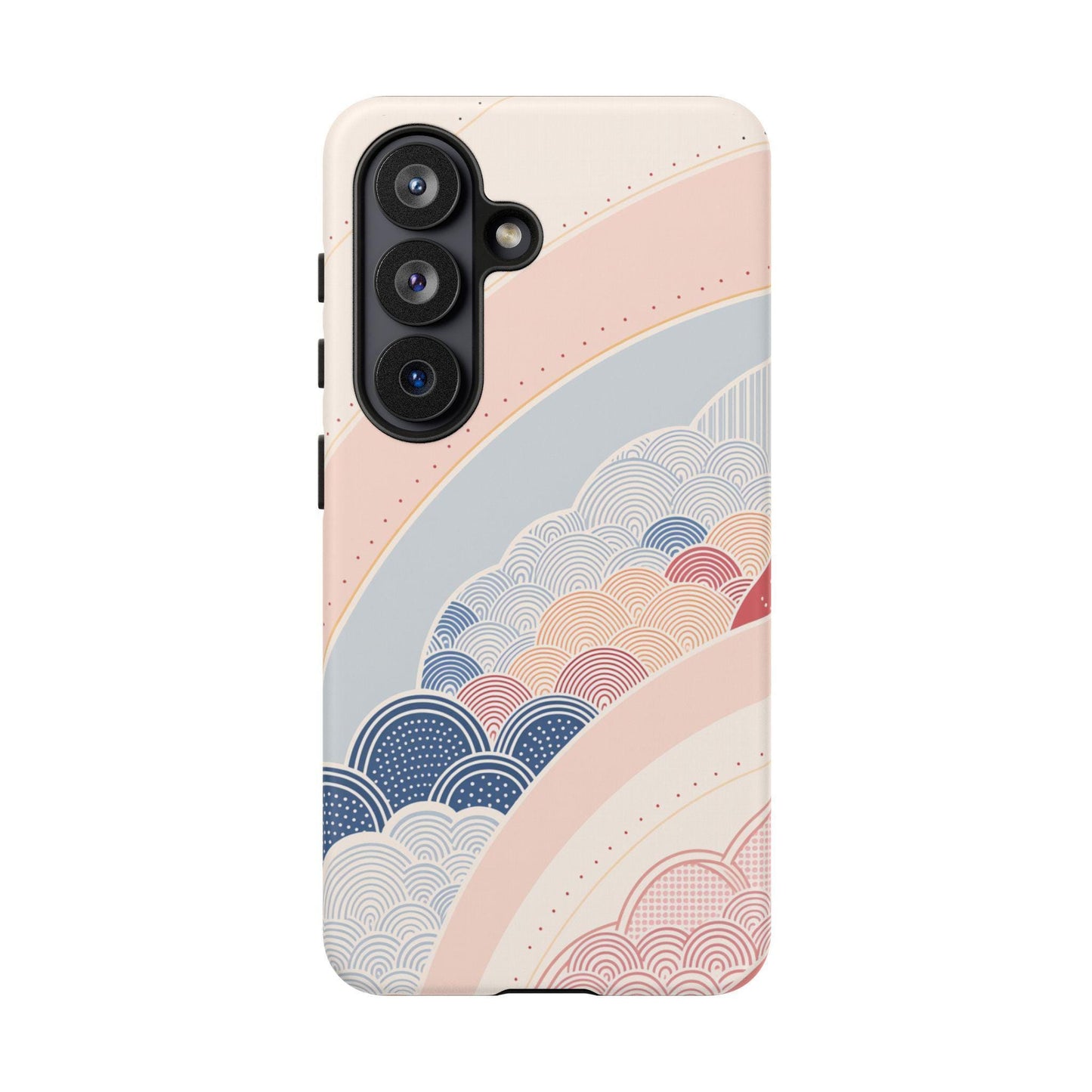 Retro Abstract Pastel Blue Pink
