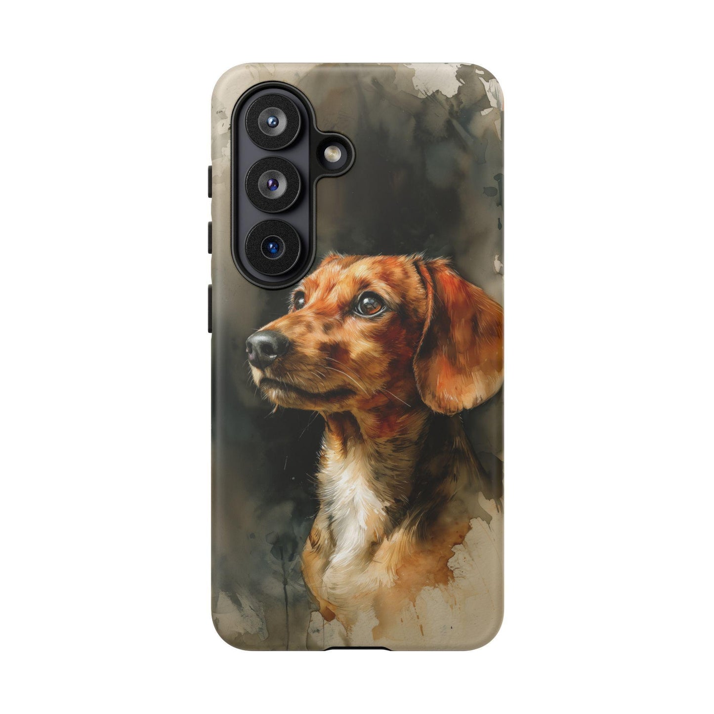 Dachshund Watercolor Dog Portrait