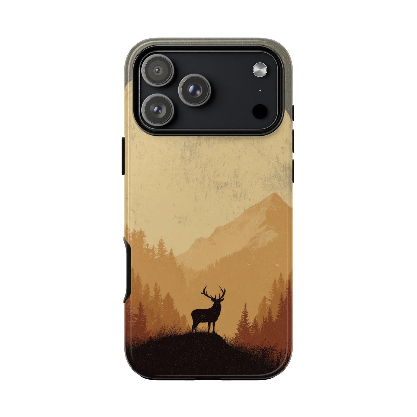 Stag Deer Silhouette Rustic Wilderness