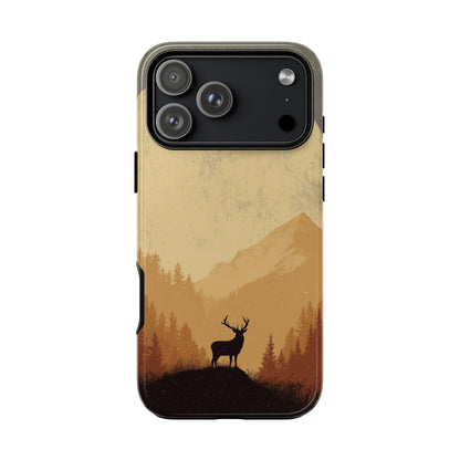 Stag Deer Silhouette Rustic Wilderness