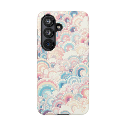 Pastel Rainbow Curve Swirls