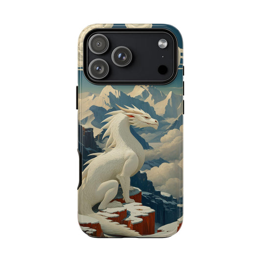 Ice White Dragon Blizzard Mountains