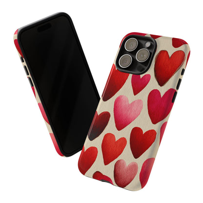 Red Hearts Artistic Love Charm
