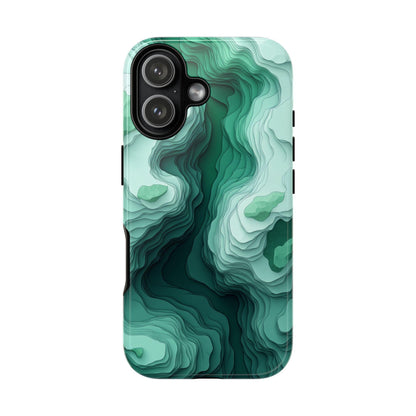 Seafoam Green Topography Pattern
