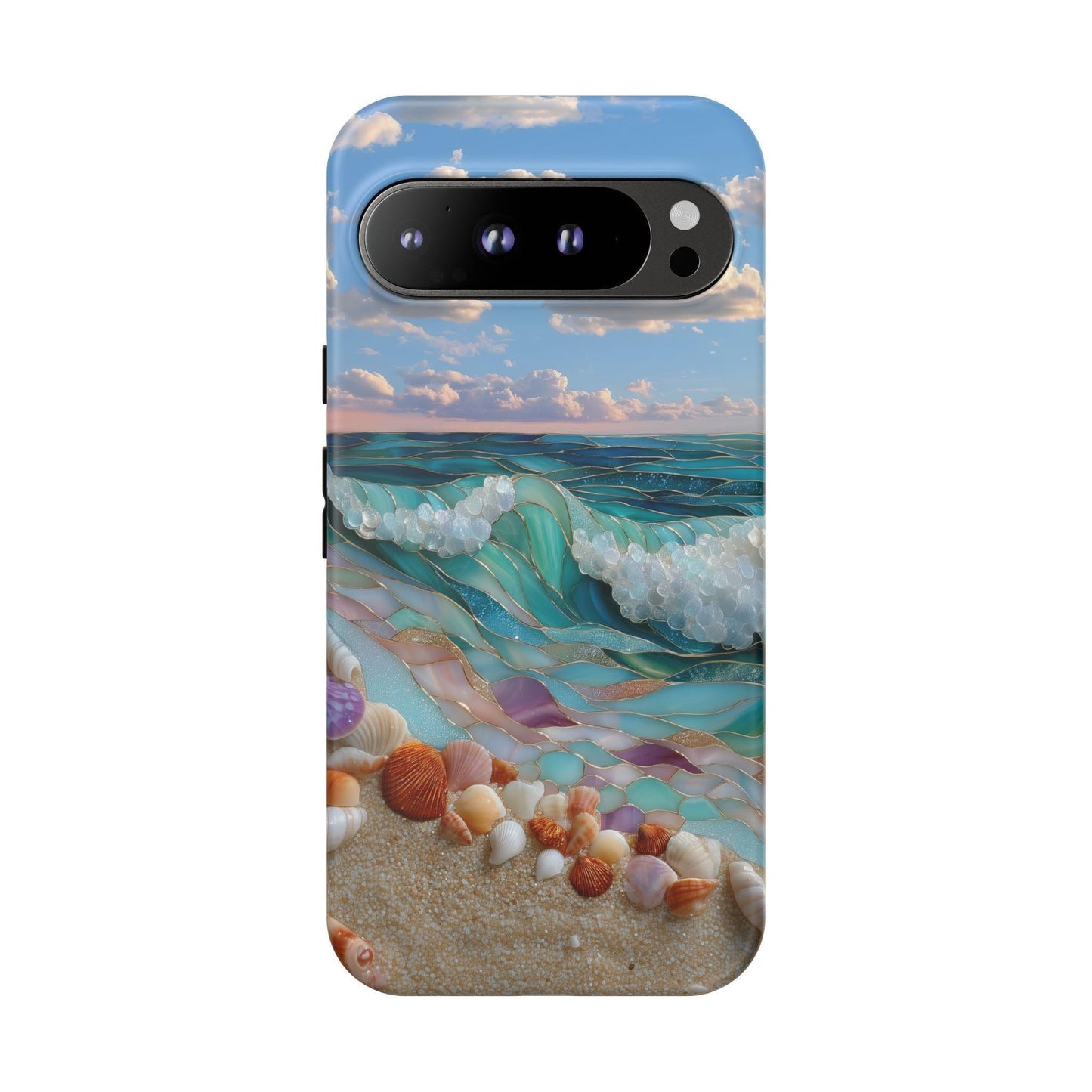 Serene Ocean Shoreline Beach Shells