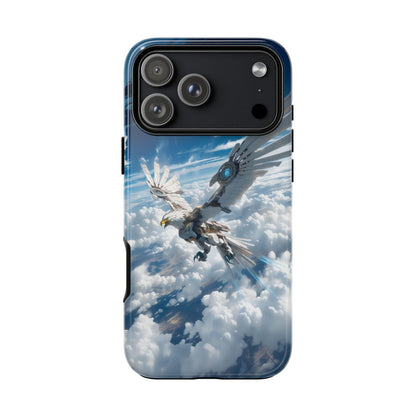 Mechanical Eagle Soaring Blue Sky