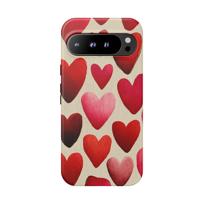Red Hearts Artistic Love Charm