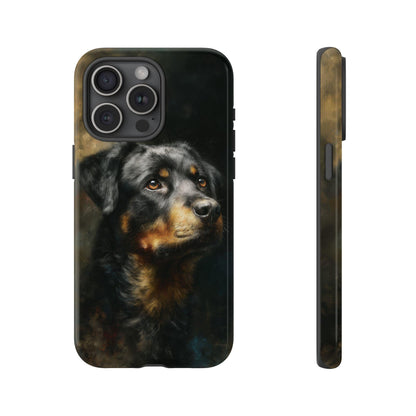 Rottweiler Dog Brush Strokes Painting