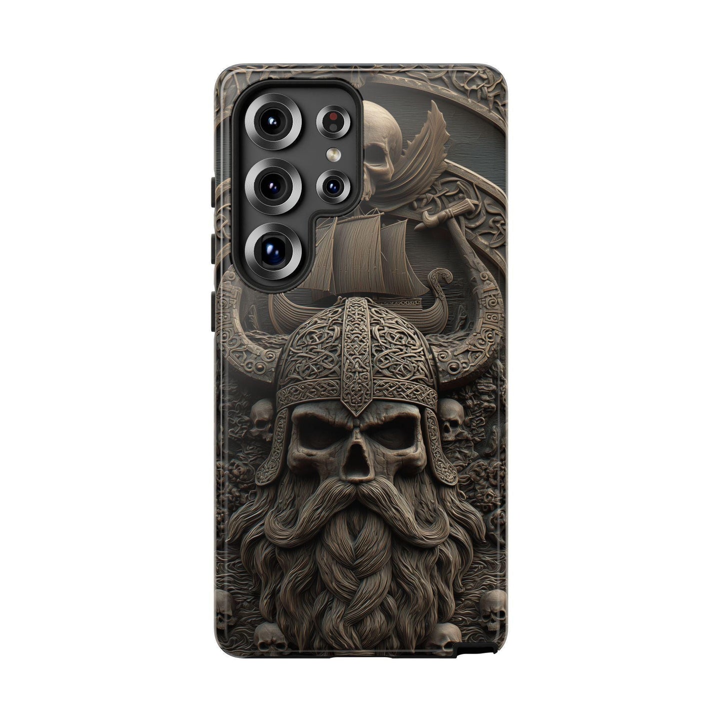 Viking Skull Horn Helmet Emblem