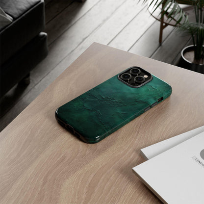 The image is an advertisement for a slim case designed for smartphones. It features a close-up view of the case and a smartphone, highlighting the case's features such as its open access to all ports, impact-resistant corners, raised camera, and screen protection. The case also has a high resolution non-fading print, making it a visually appealing and durable option for smartphone users.