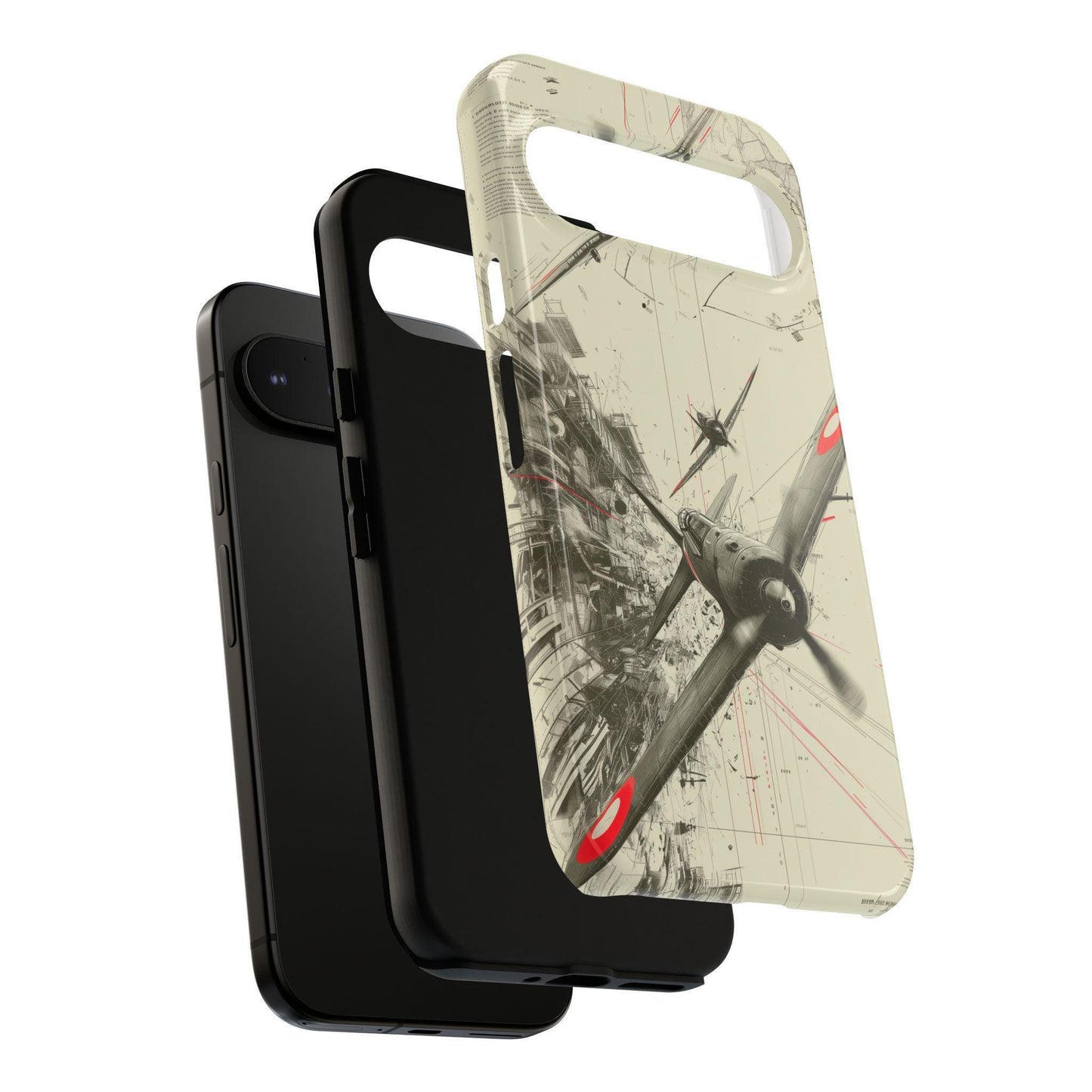 World War 2 Dogfight Plane Abstract