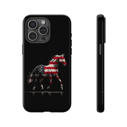 Horse American Flag Vector