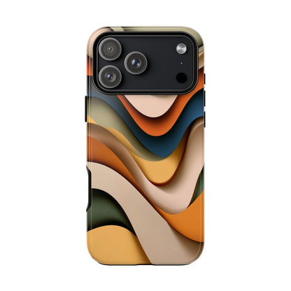 Earth Tones Layer Waves Pattern