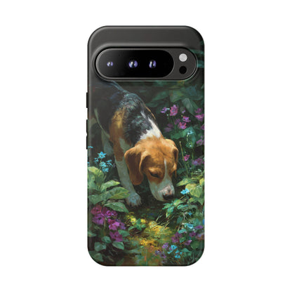 Beagle Dog Flower Garden
