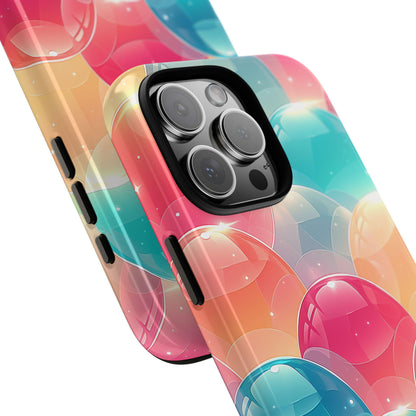 Pastel Orb Bubbles Teal Coral