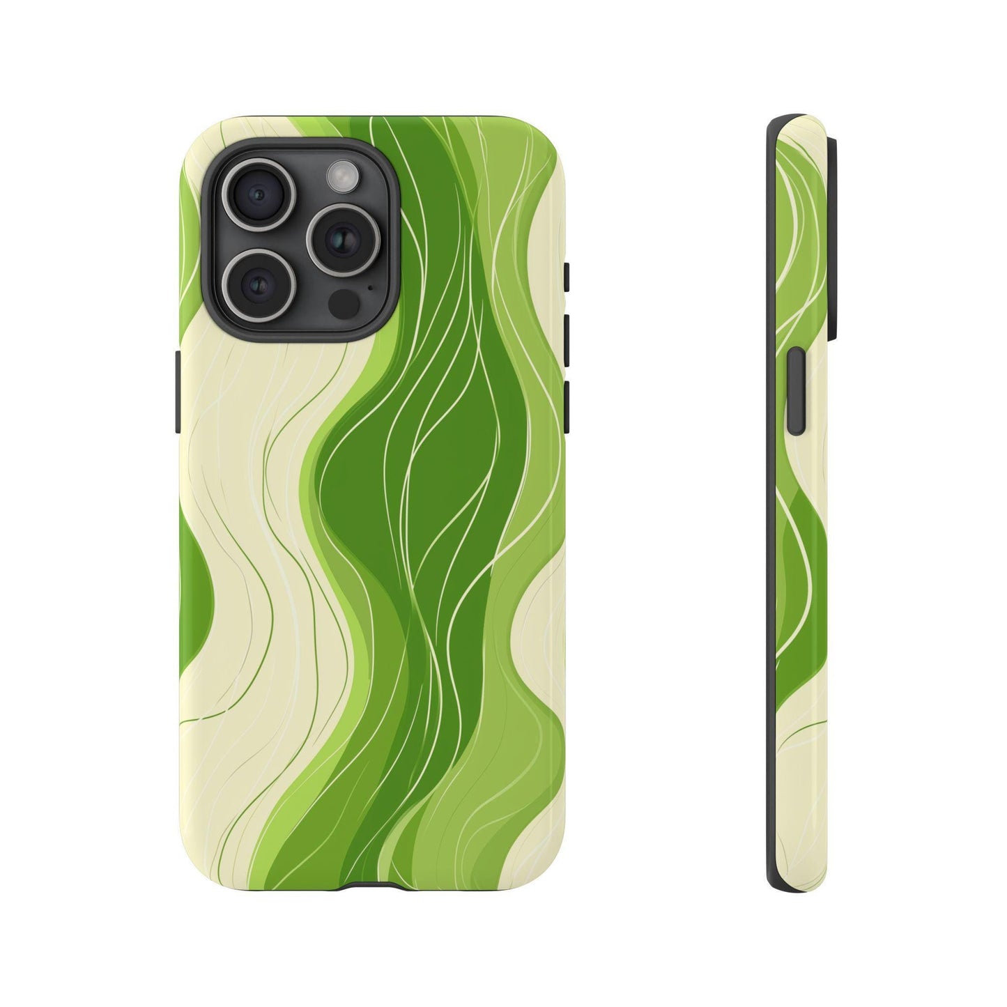 Lime Green Wavy Line Pattern