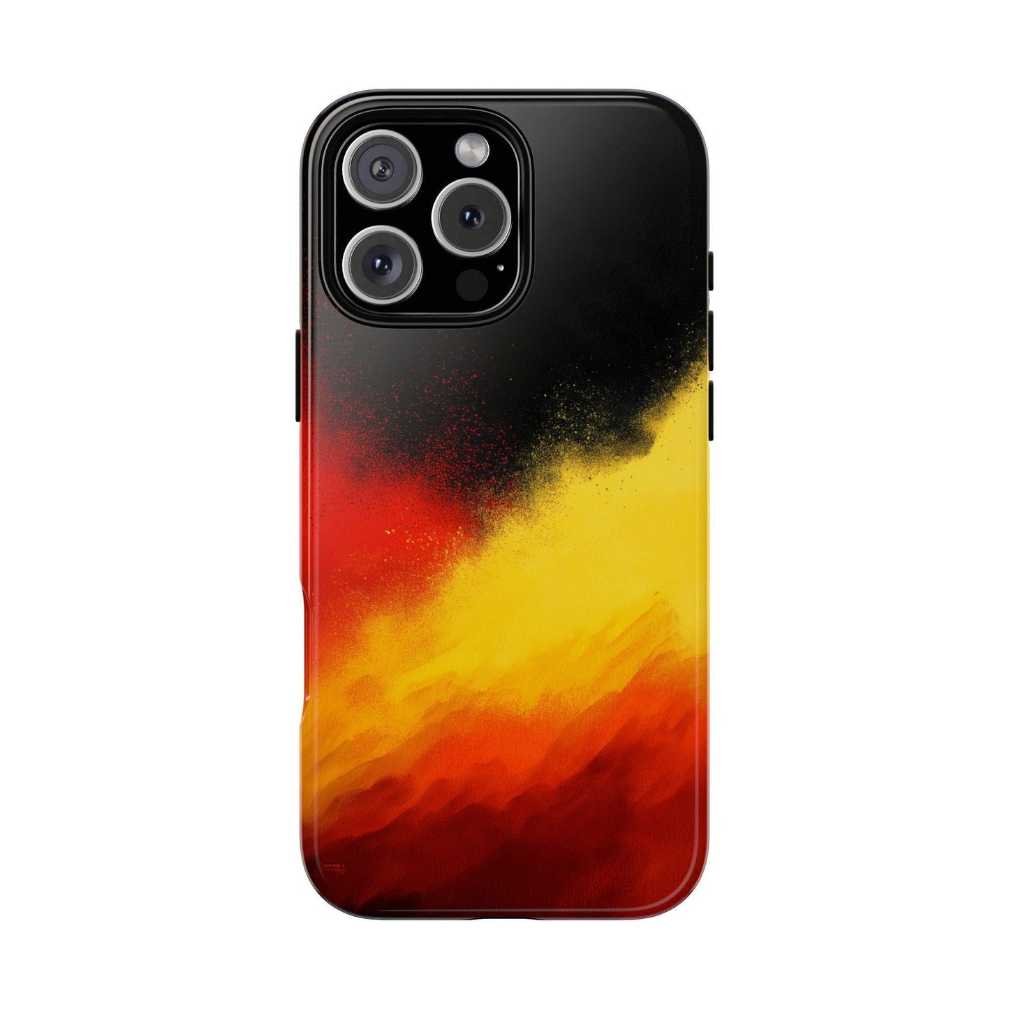 Yellow Orange Gradient Black Paint
