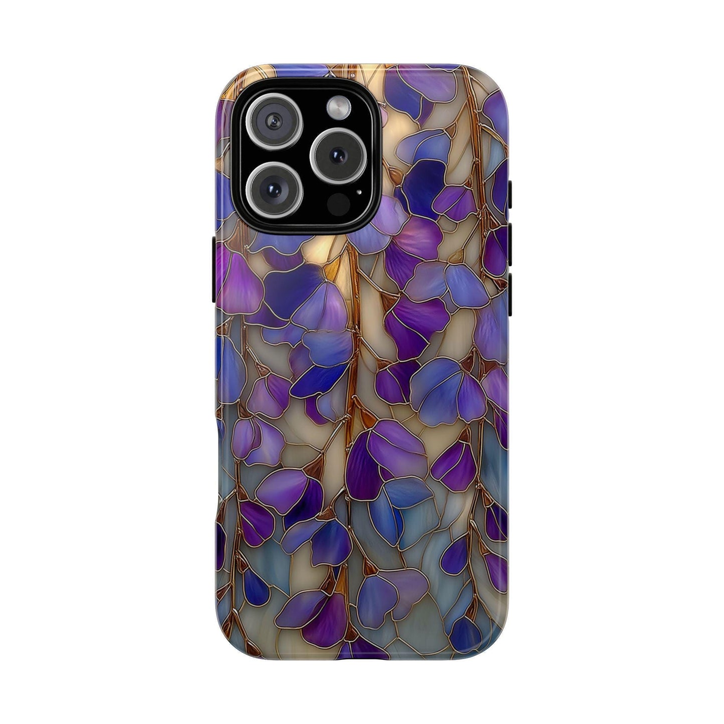 Lavender Floral Petals Stained Glass