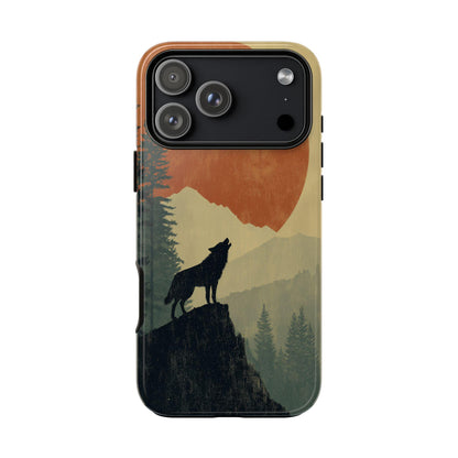 Wolf Howling Silhouette Wilderness