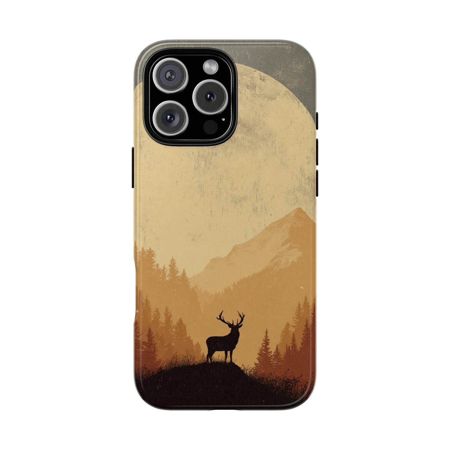 Stag Deer Silhouette Rustic Wilderness
